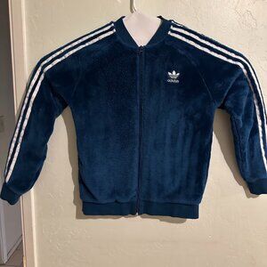 Adidas Women / Boys Polar Fleece Blue Jacket Size Youth L